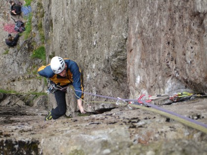 Ben Abell on Cenotaph Corner, Dinas Cromlech